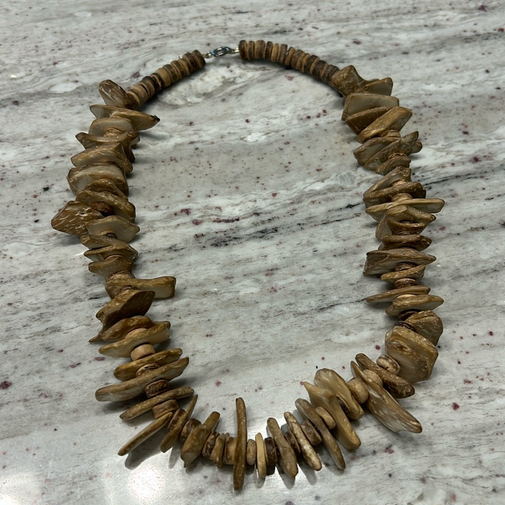 Vintage Raw Coconut Shell Necklace